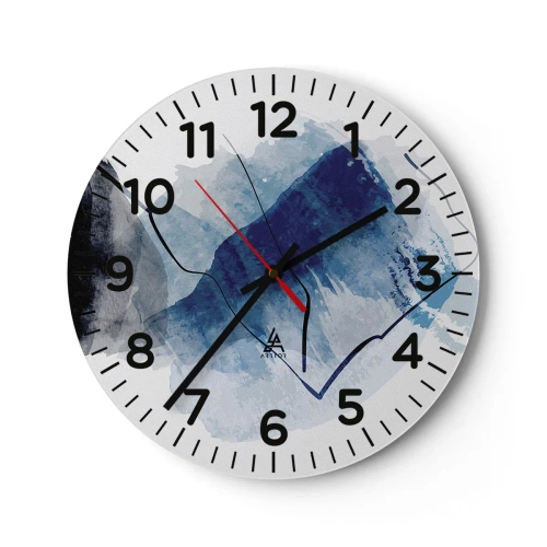 Wanduhr - Glasuhr - Eisberg - 30x30 cm