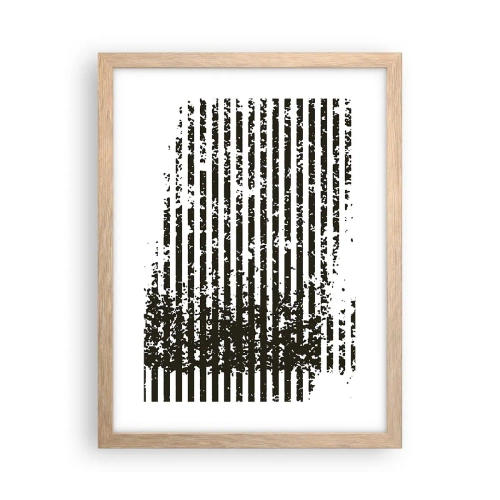 Poster in einem Rahmen aus heller Eiche - Rhythmus und Rauschen - 30x40 cm