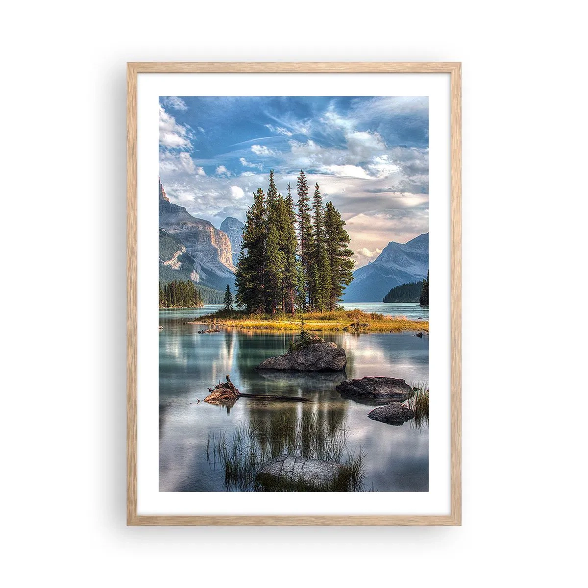 Poster in einem Rahmen aus heller Eiche - An dem tollen und sauberen Wasser ... - 50x70 cm