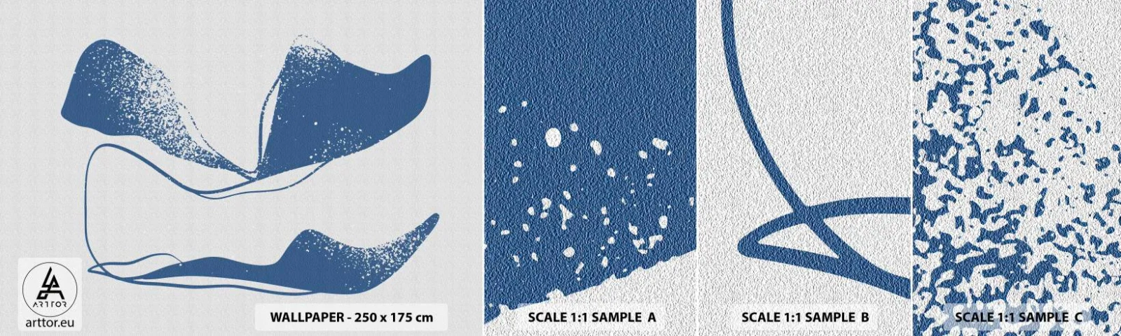 Fototapetenmuster Standard Eco - Geflügelte Abstraktion - Minimalismus, Abstraktion, Stück - 100x30 cm