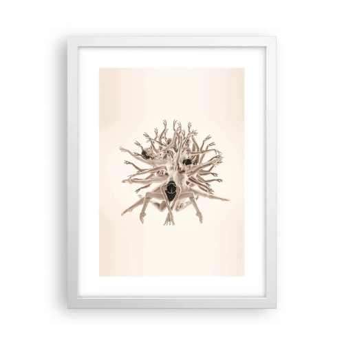 Poster in einem weißen Rahmen - Aufblühen im Tanz - 30x40 cm