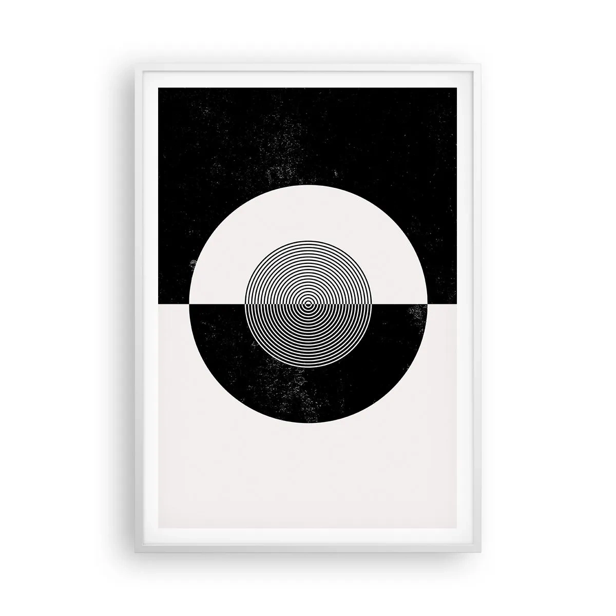 Poster in einem weißen Rahmen - Harmonie in Schwarz und Weiß - 70x100 cm