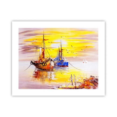 Poster - Eine wohlverdiente Pause im Hafen - 50x40 cm