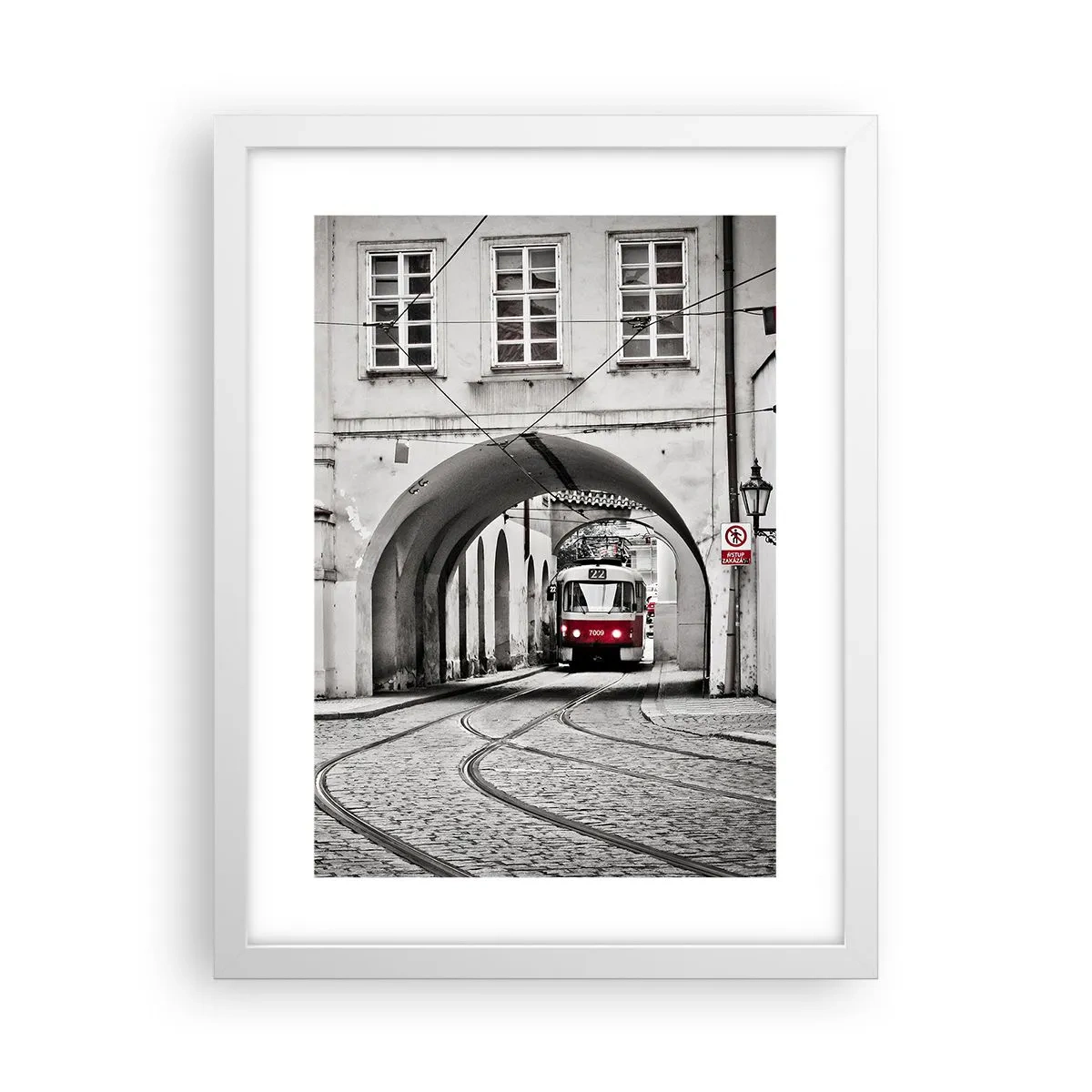 Poster in einem weißen Rahmen - Durch das Stadtlabyrinth - 30x40 cm