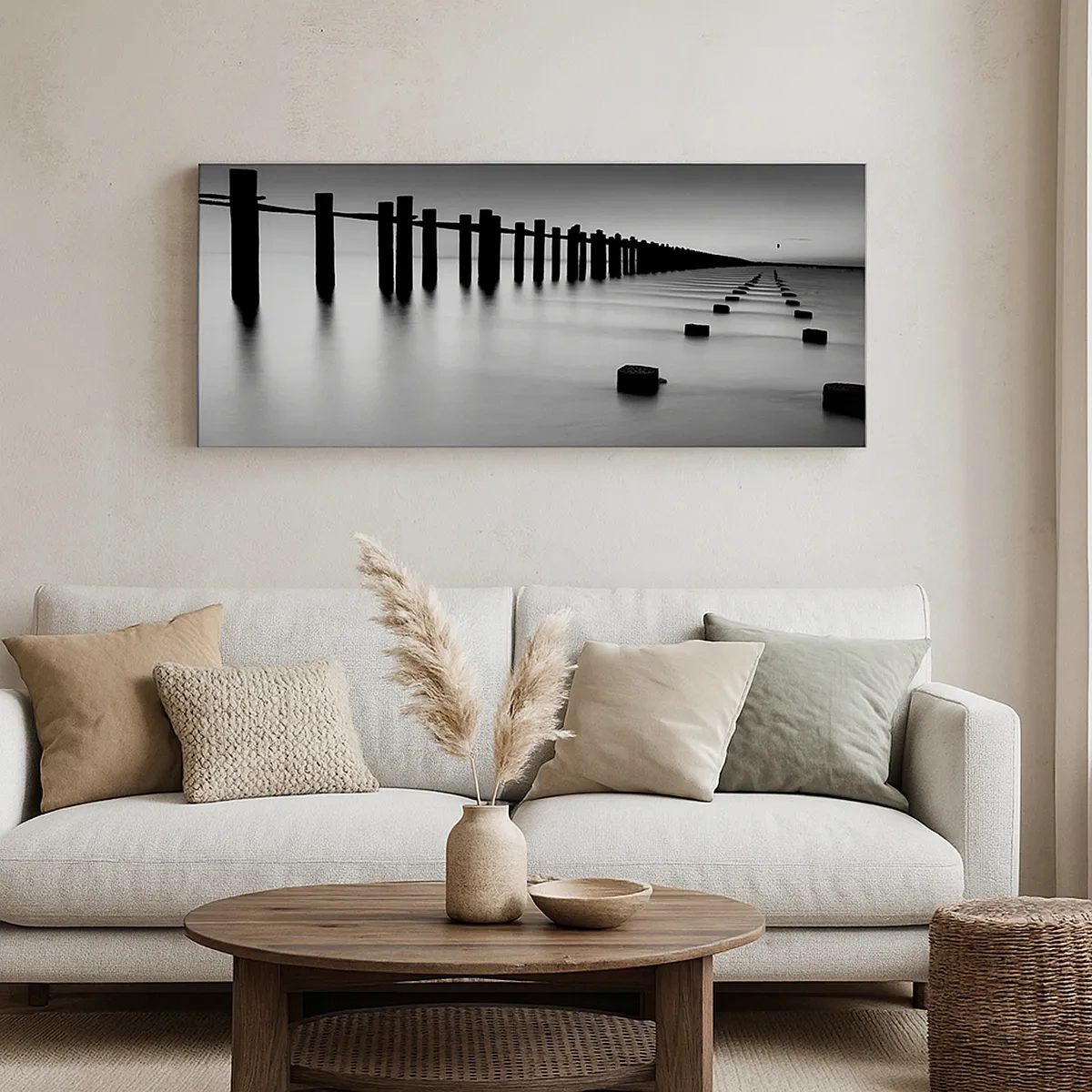 Bild auf Leinwand - Leinwandbild - Graue Distanz im Nebel - 30x30 cm