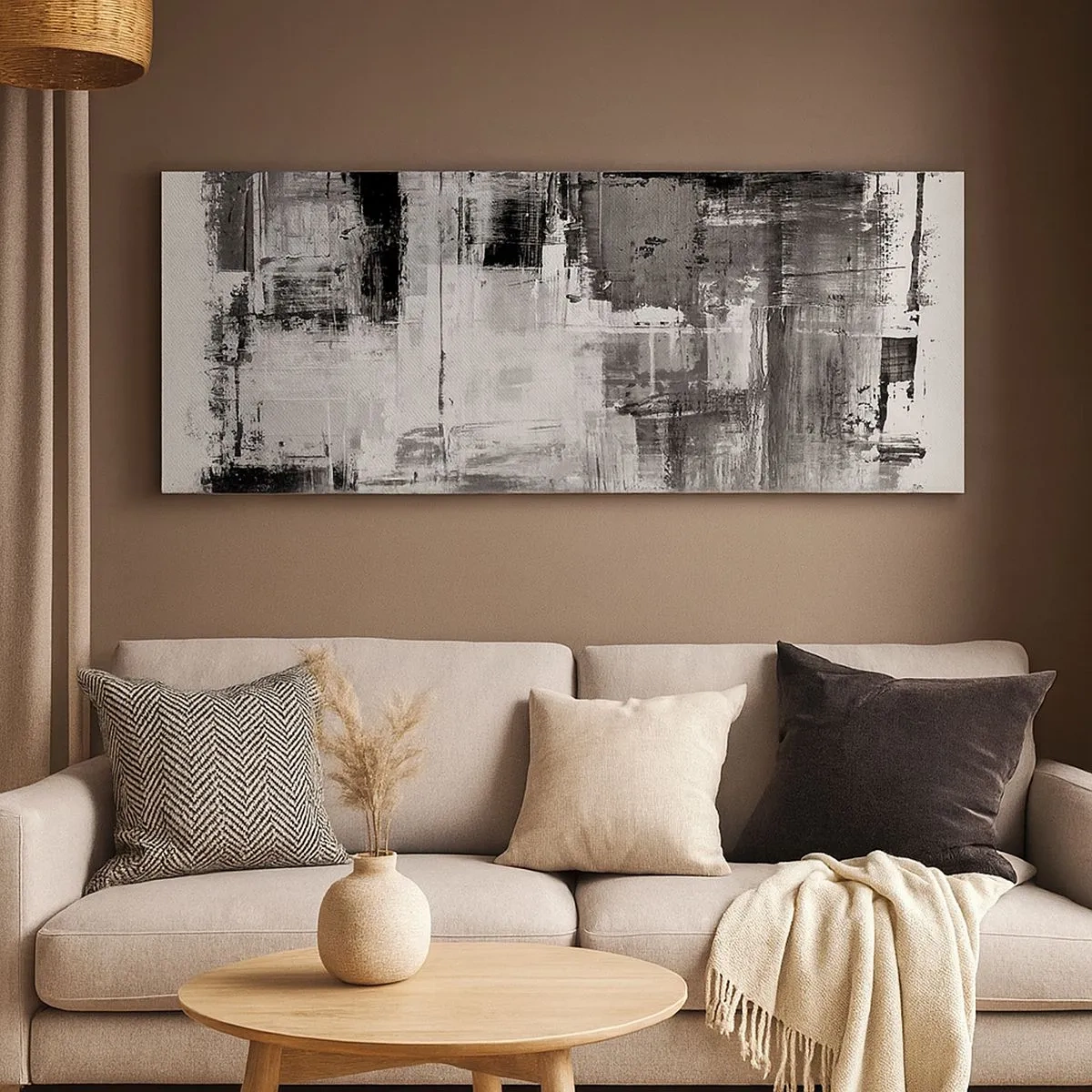Bild auf Leinwand - Leinwandbild - Wunderschönes Grau - 100x40 cm
