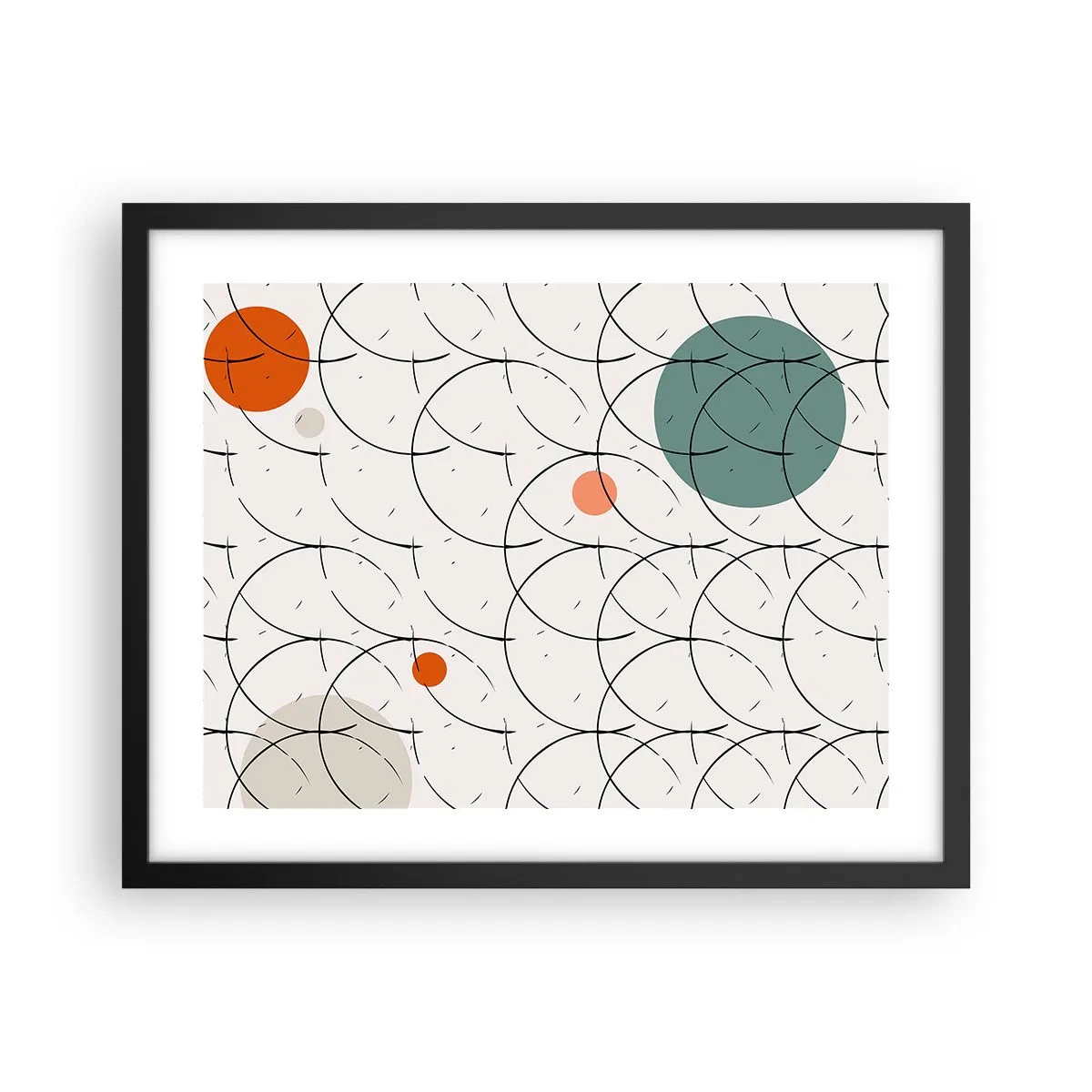 Poster in einem schwarzem Rahmen - Im Pop-Art-Geist - 50x40 cm