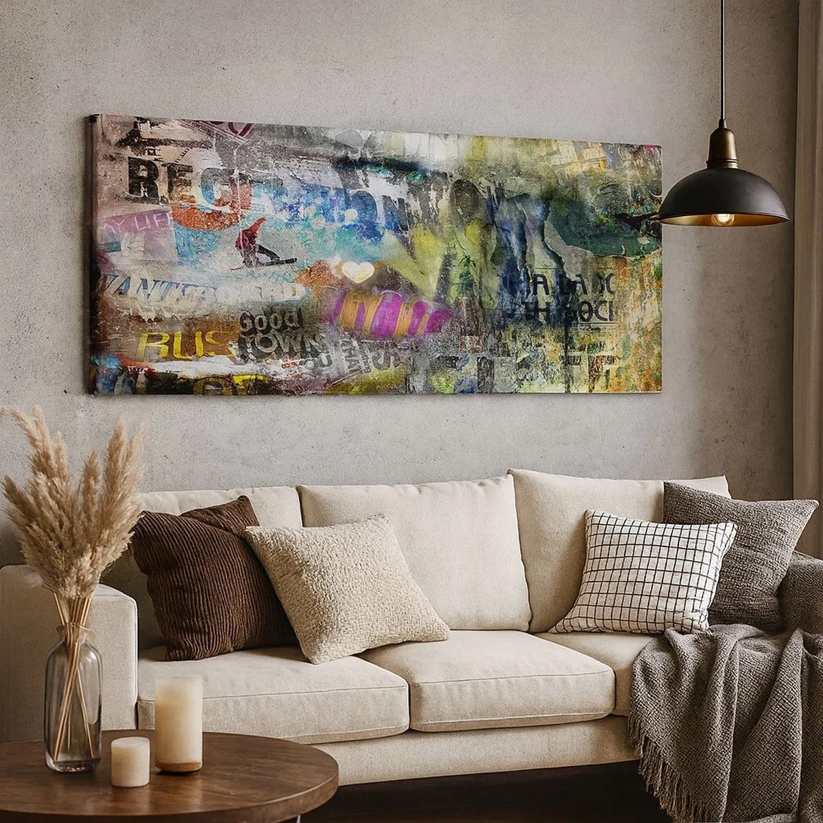 Bild auf Leinwand - Leinwandbild - Collage aus Erinnerungen - 100x40 cm