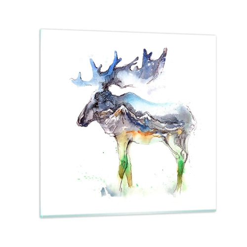 Glasbild - Bild auf glas - Der Held eines Wintermärchens - 40x40 cm