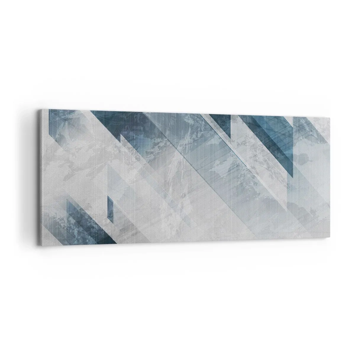 Bild auf Leinwand - Leinwandbild - Räumliche Komposition - graue Bewegung - 100x40 cm