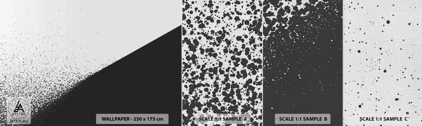 Fototapeten Muster Premium Canvas - Immer schneller, immer mehr - Abstraktion, Grafik, Schwarz und weiß - 100x30 cm