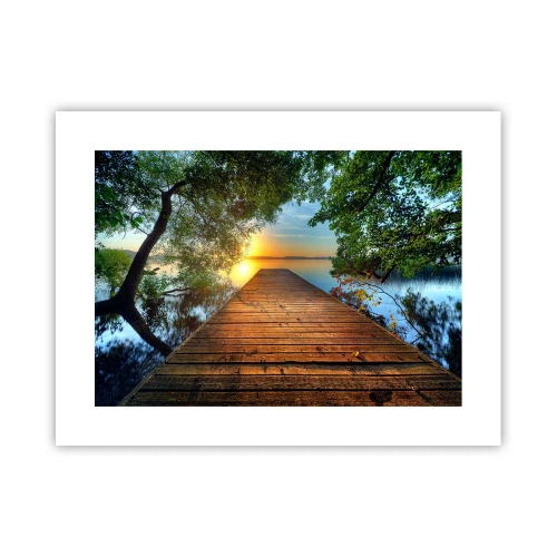 Poster - Nimm dir Zeit, setz dich hin - 40x30 cm