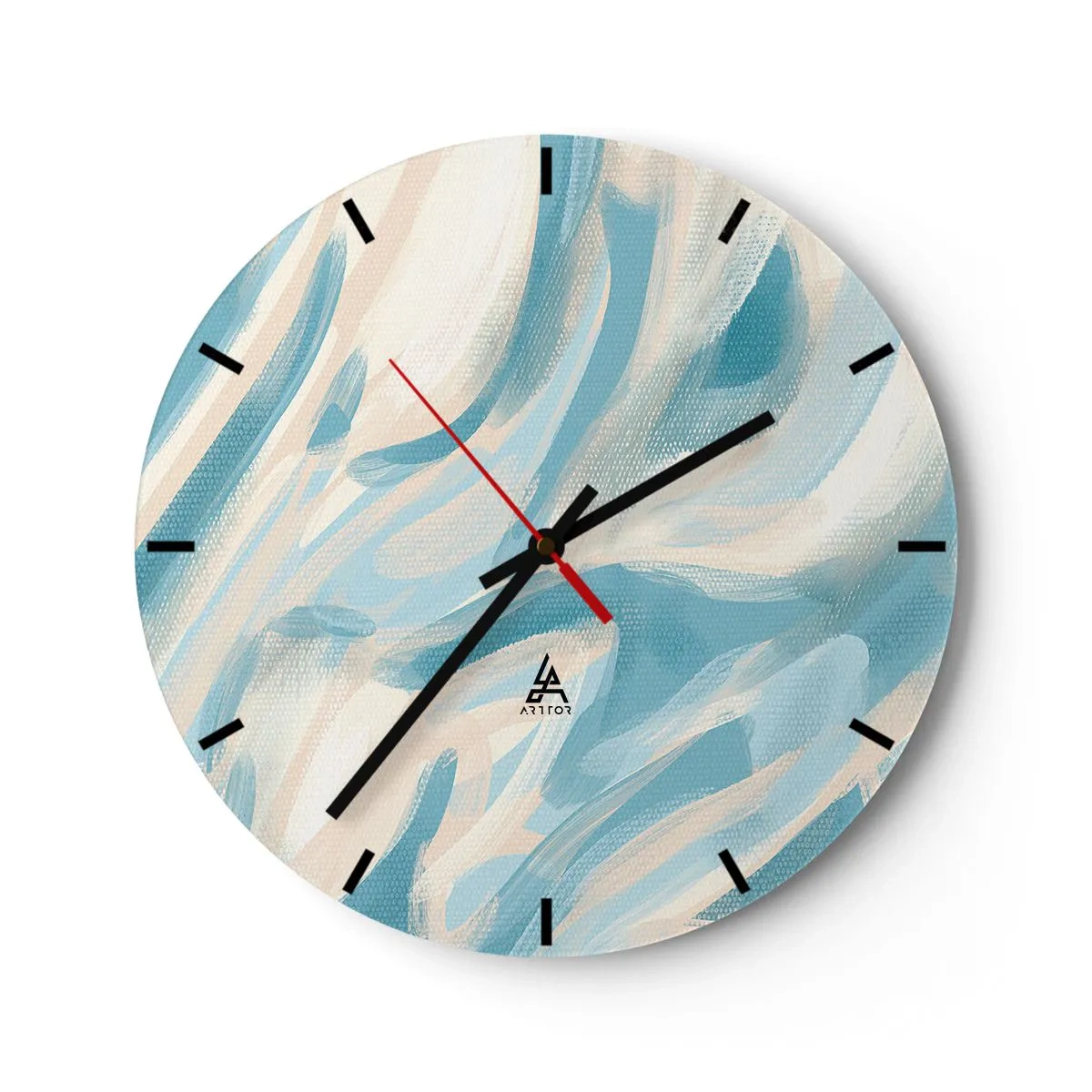 Wanduhr - Glasuhr - Frühlingsbrisen - 40x40 cm