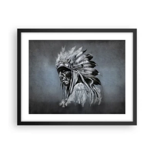 Poster in einem schwarzem Rahmen - Zurück zu den Wurzeln - 50x40 cm