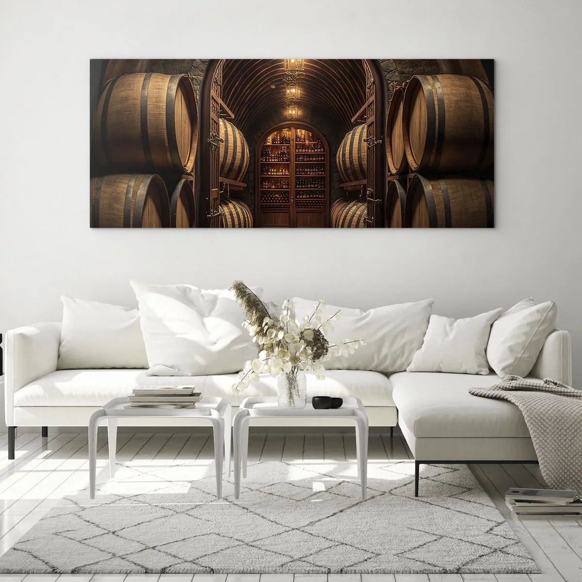 Glasbild - Bild auf glas - Stimmungsvoller Keller - 100x40 cm