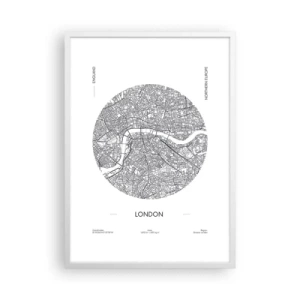 Poster in einem weißen Rahmen - Anatomie von London - 50x70 cm