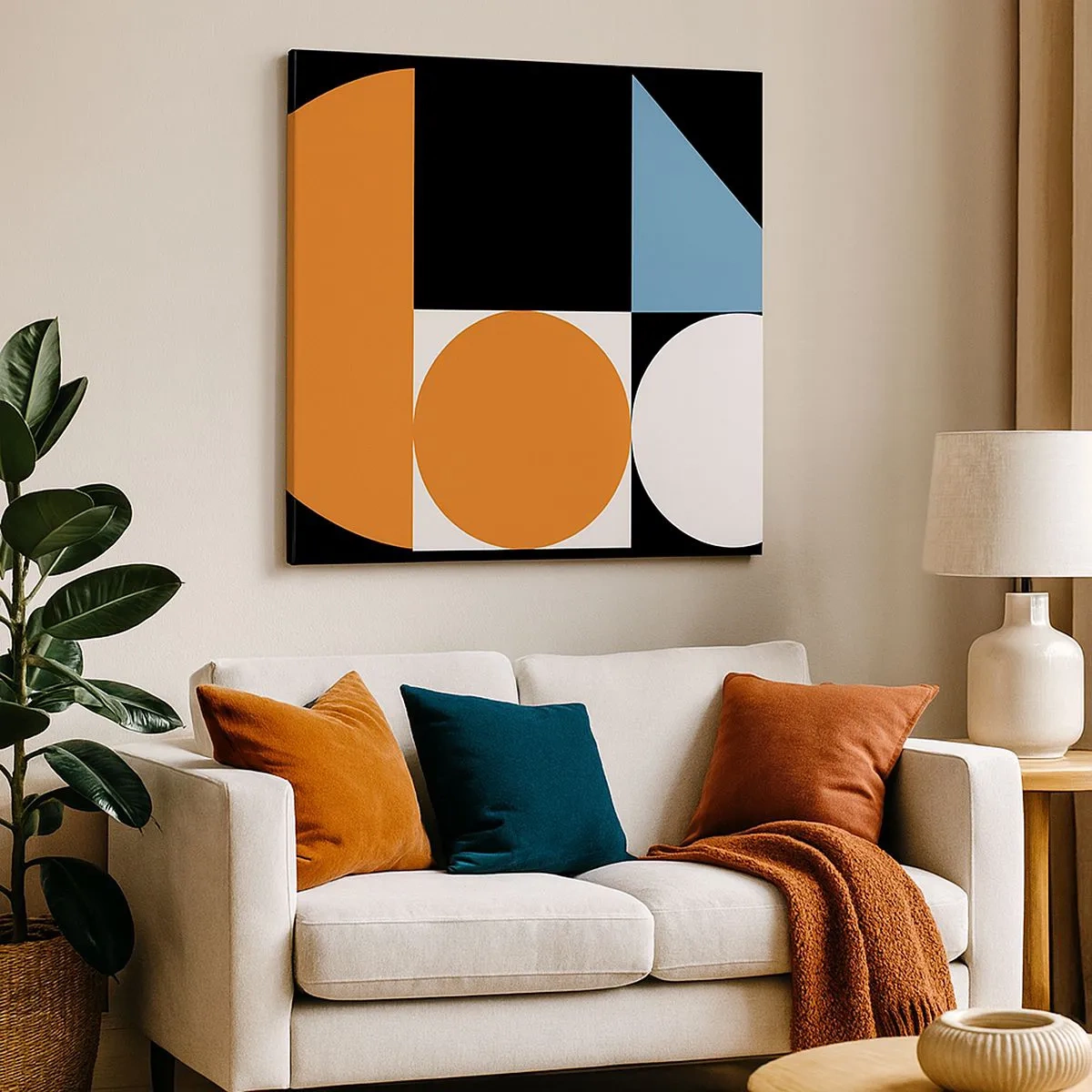 Bild auf Leinwand - Leinwandbild - Bebilderte Anordnung - 30x30 cm