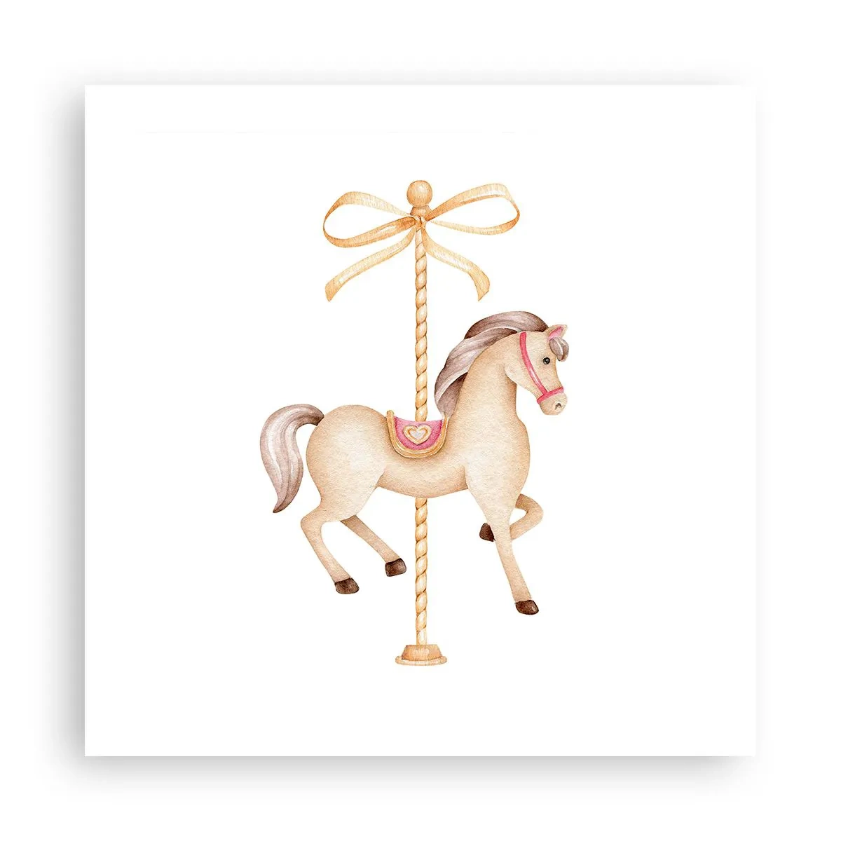 Poster - Anmutiger Trab - 50x50 cm