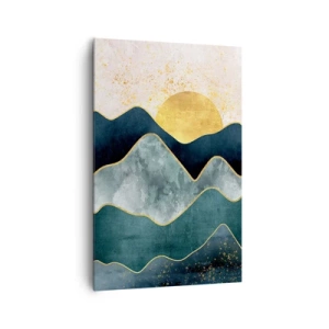 Bild auf Leinwand - Leinwandbild - Hinter den sieben Bergen - 80x120 cm