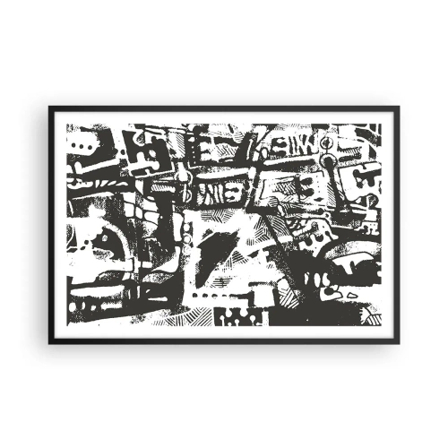 Poster in einem schwarzem Rahmen - Ordnung oder Chaos? - 91x61 cm