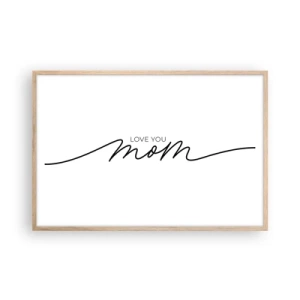 Poster in einem Rahmen aus heller Eiche - Große Emotionen - 91x61 cm