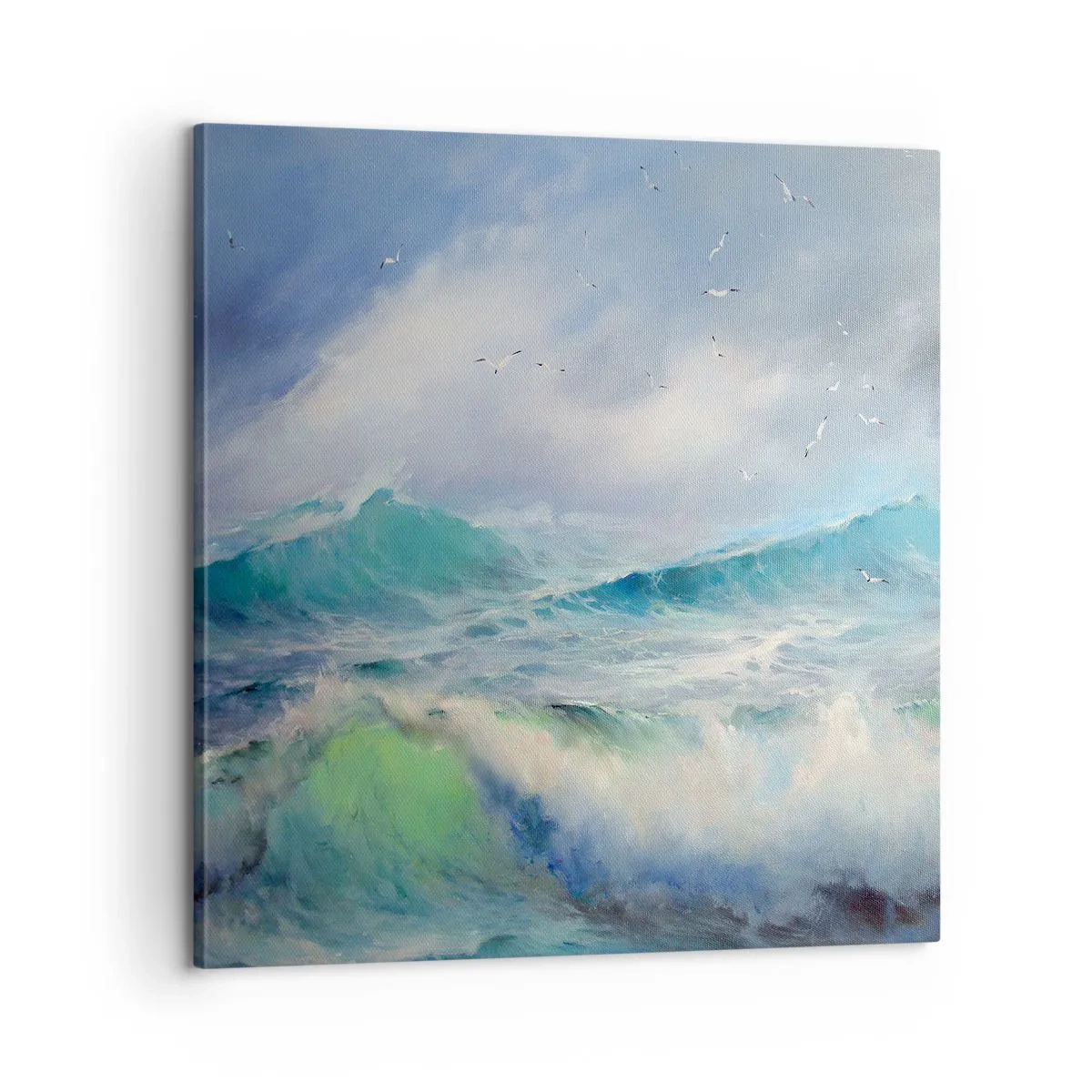 Bild auf Leinwand - Leinwandbild - Der wind heulte mit Triumph - 60x60 cm