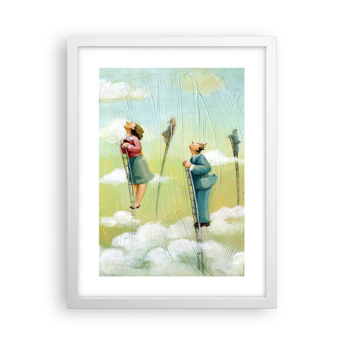 Poster in einem weißen Rahmen - Hinter deinem Traum - 30x40 cm