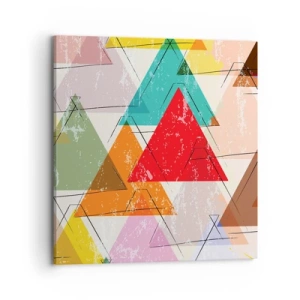 Bild auf Leinwand - Leinwandbild - Drei mal drei - 70x70 cm