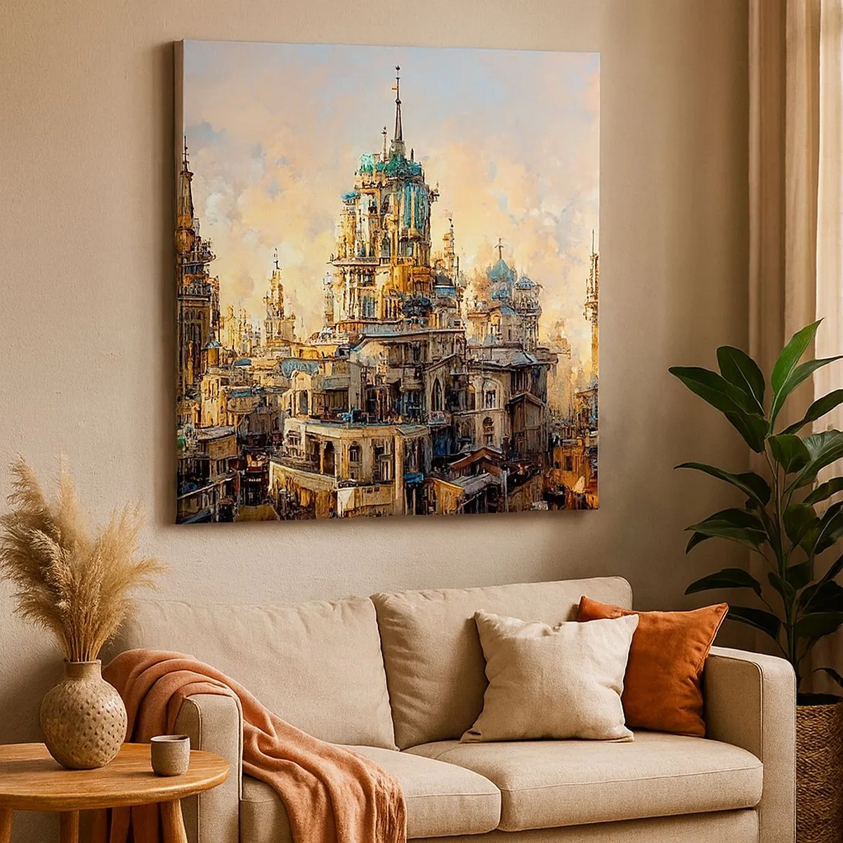 Bild auf Leinwand - Leinwandbild - Stadt der Städte - 30x30 cm