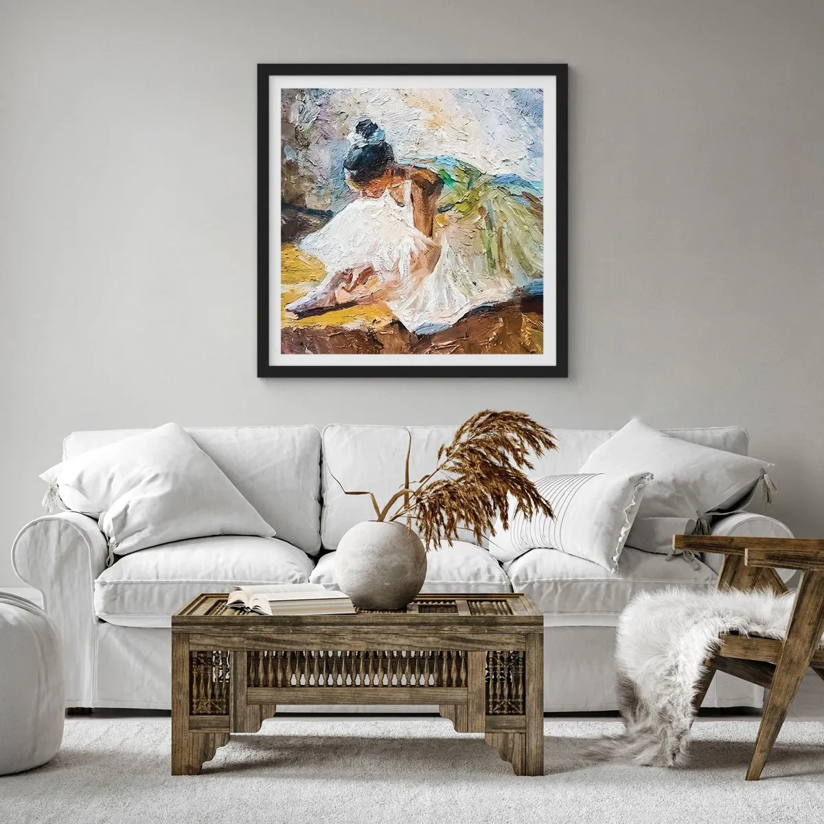 Poster in einem schwarzem Rahmen - Aus einem Gemälde von Degas - 30x30 cm