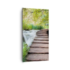 Bild auf Leinwand - Leinwandbild - Das Wasser ist überhaupt nicht ruhig - 65x120 cm