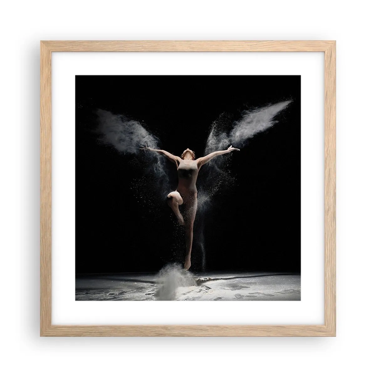 Poster in einem Rahmen aus heller Eiche - Elfen existieren - 40x40 cm