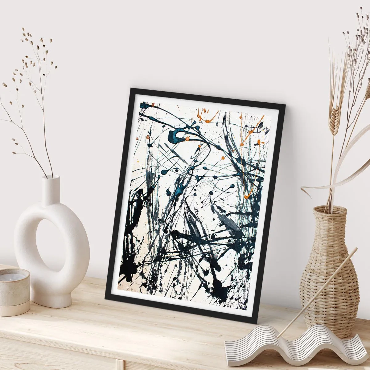 Poster in einem schwarzem Rahmen - Expressionistische Abstraktion - 61x91 cm