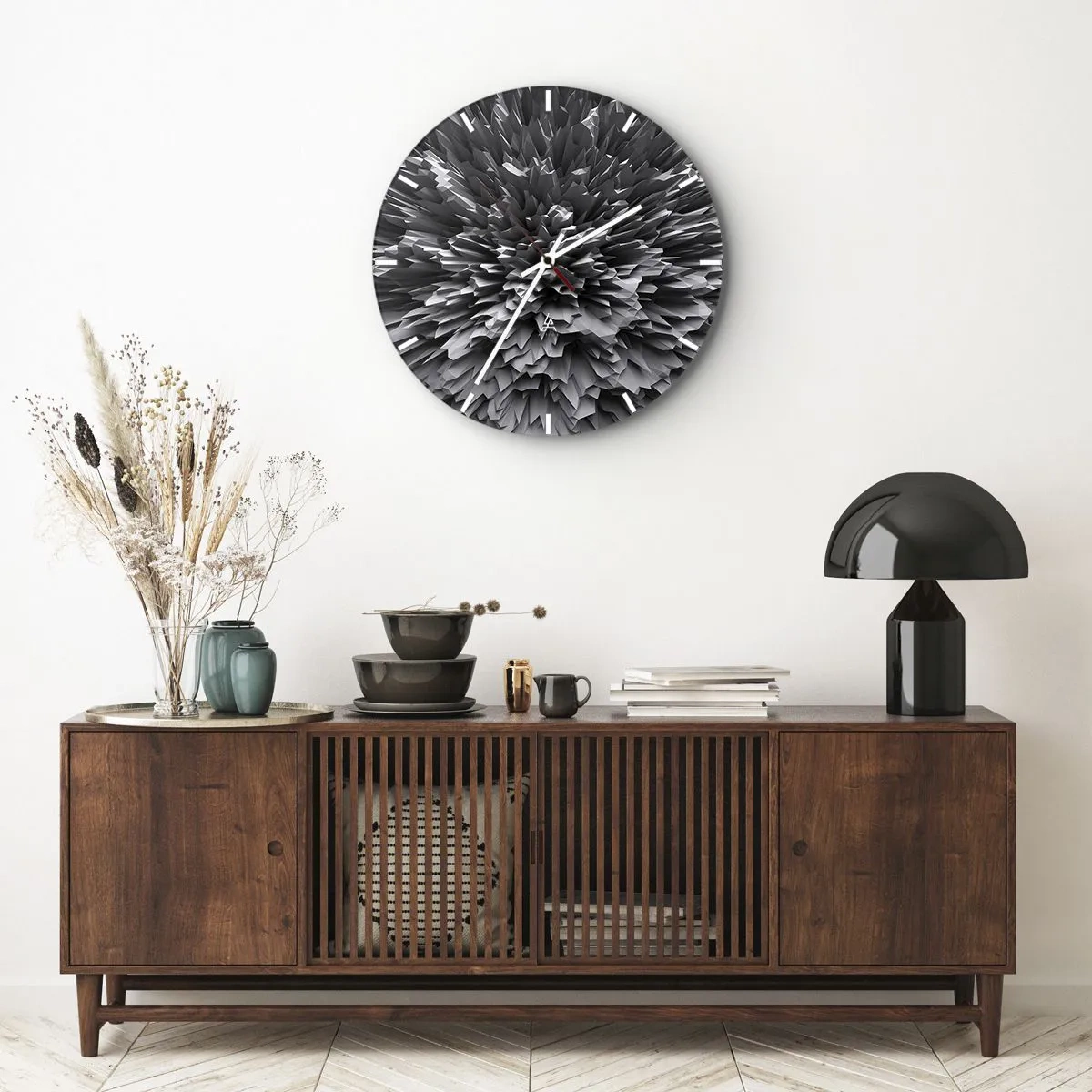 Wanduhr - Glasuhr - Härter kann es nicht werden - 40x40 cm