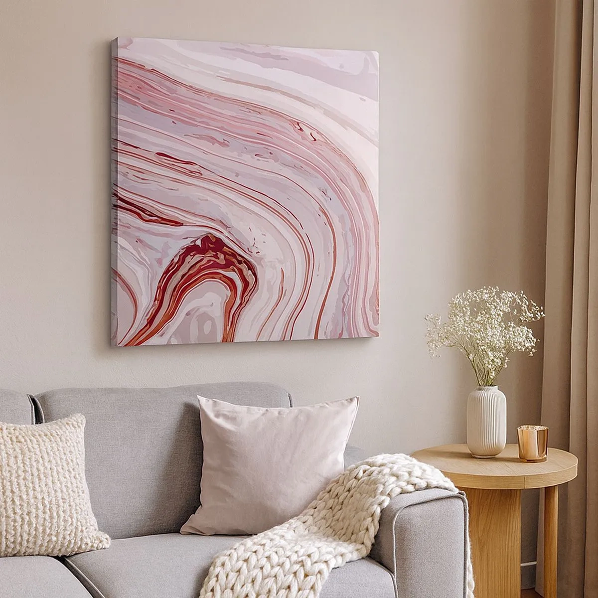 Bild auf Leinwand - Leinwandbild - Geradeaus, dann rechts runter - 30x30 cm