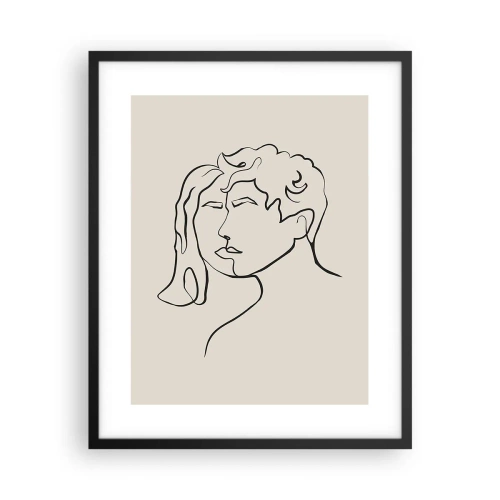 Poster in einem schwarzem Rahmen - Und es wurde Einheit - 40x50 cm