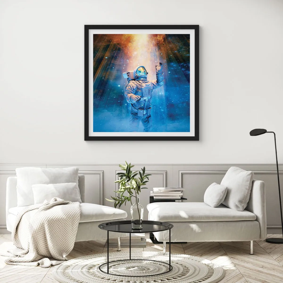 Poster in einem schwarzem Rahmen - Endlich am Ende - 40x40 cm