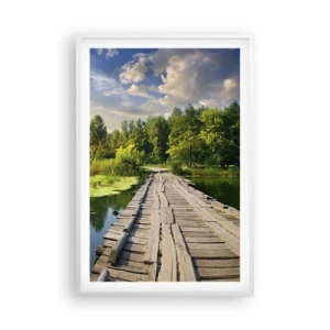 Poster in einem weißen Rahmen - Sommer, Sommer überall - 61x91 cm