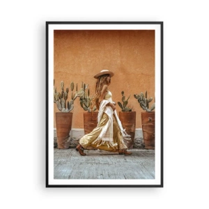 Poster in einem schwarzem Rahmen - Hippie-Stil - 70x100 cm