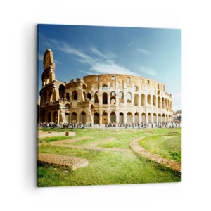 Bild auf Leinwand - Leinwandbild - Wir können immer noch das Knallen der Waffe hören - 50x50 cm