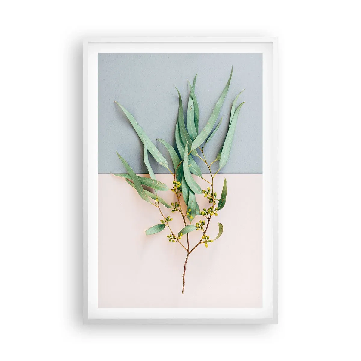 Poster in einem weißen Rahmen - Pastellige Subtilität - 61x91 cm