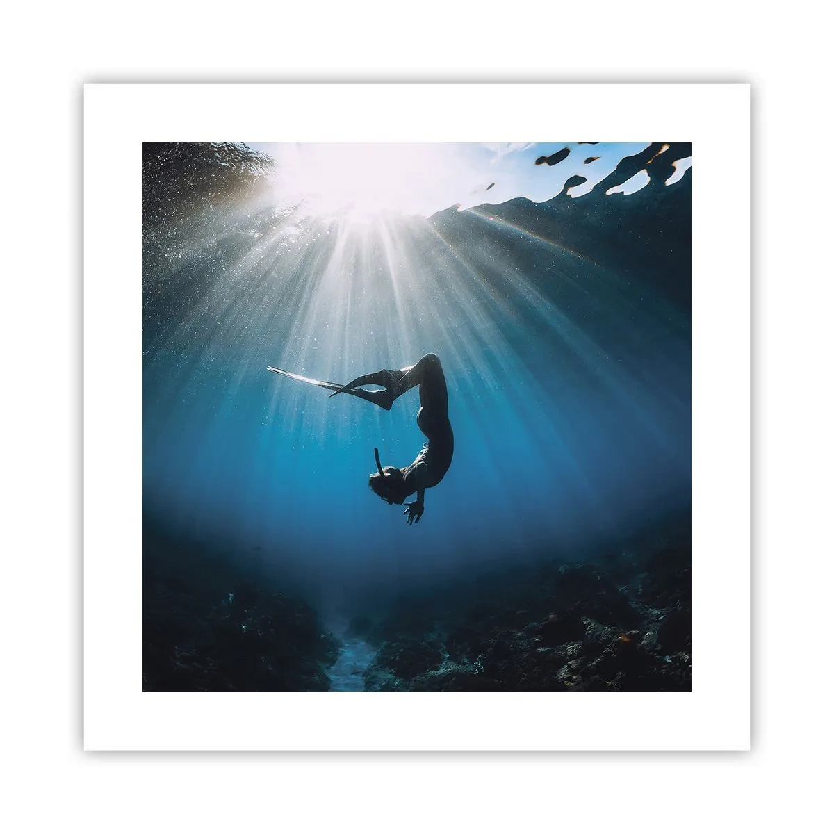 Poster - Tanz unter Wasser - 40x40 cm