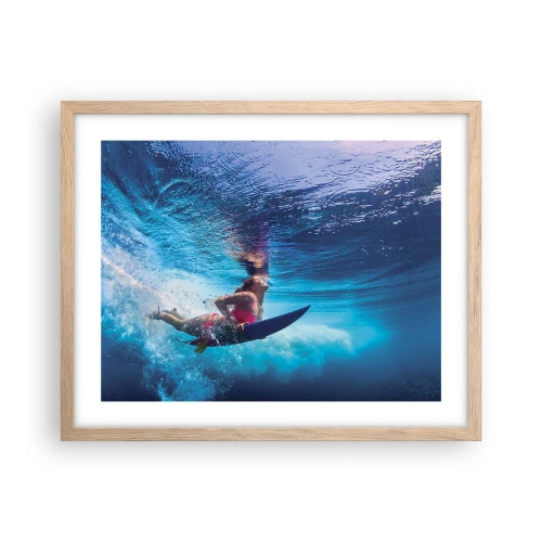 Poster in einem Rahmen aus heller Eiche - Tiefe der Freude - 50x40 cm