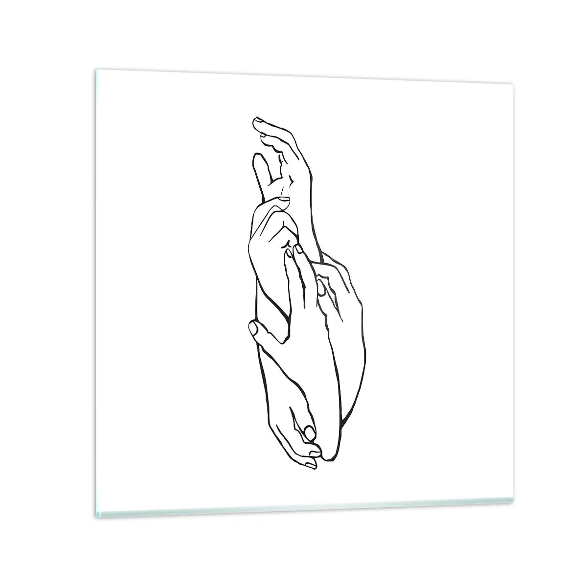 Glasbild - Bild auf glas - Gute Geste - 60x60 cm