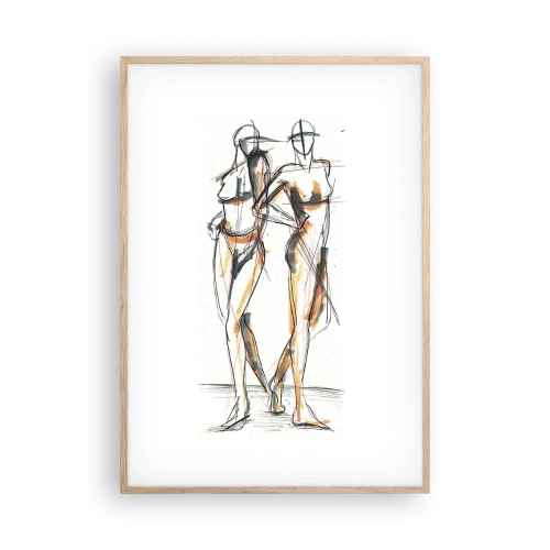 Poster in einem Rahmen aus heller Eiche - Studie der Gnade - 70x100 cm