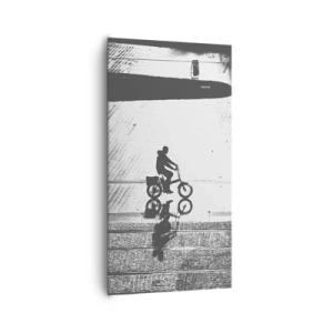 Bild auf Leinwand - Leinwandbild - Vor sich hin durch die Stadt - 65x120 cm