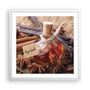 Poster in einem weißen Rahmen - Zur Einheit von Körper und Geist - 50x50 cm