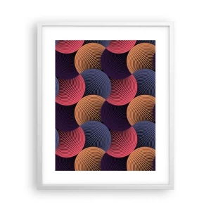 Poster in einem weißen Rahmen - Im kreisenden Rhythmus - 40x50 cm