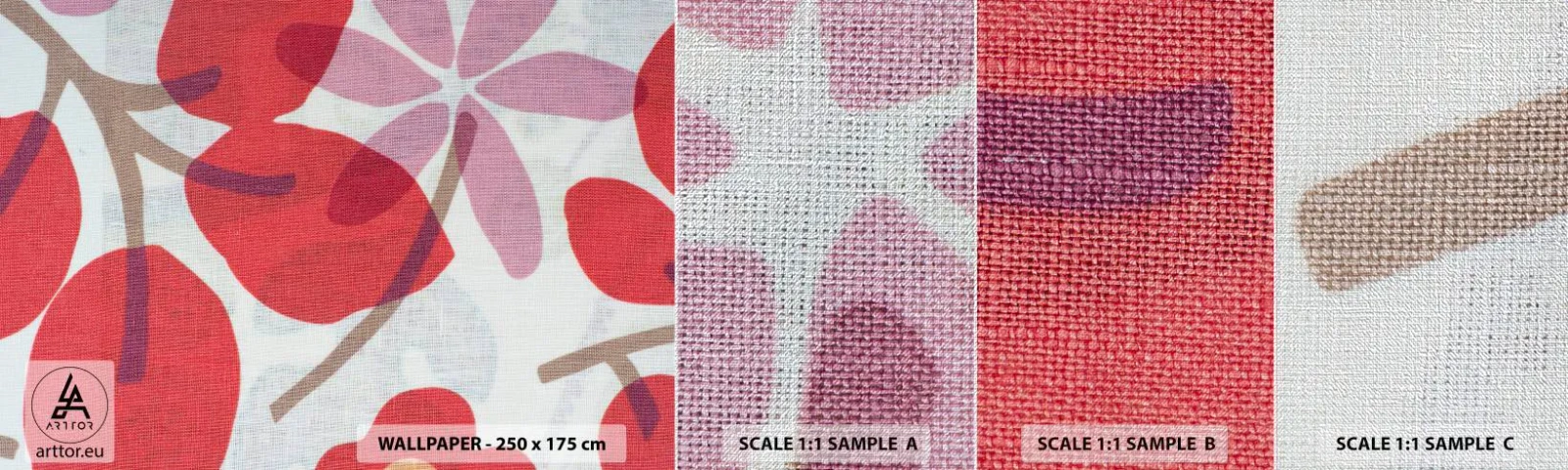 Fototapeten Muster Premium Canvas - Blumenarrangement in Rosa - Boho, Blumen, Minimalismus - 100x30 cm