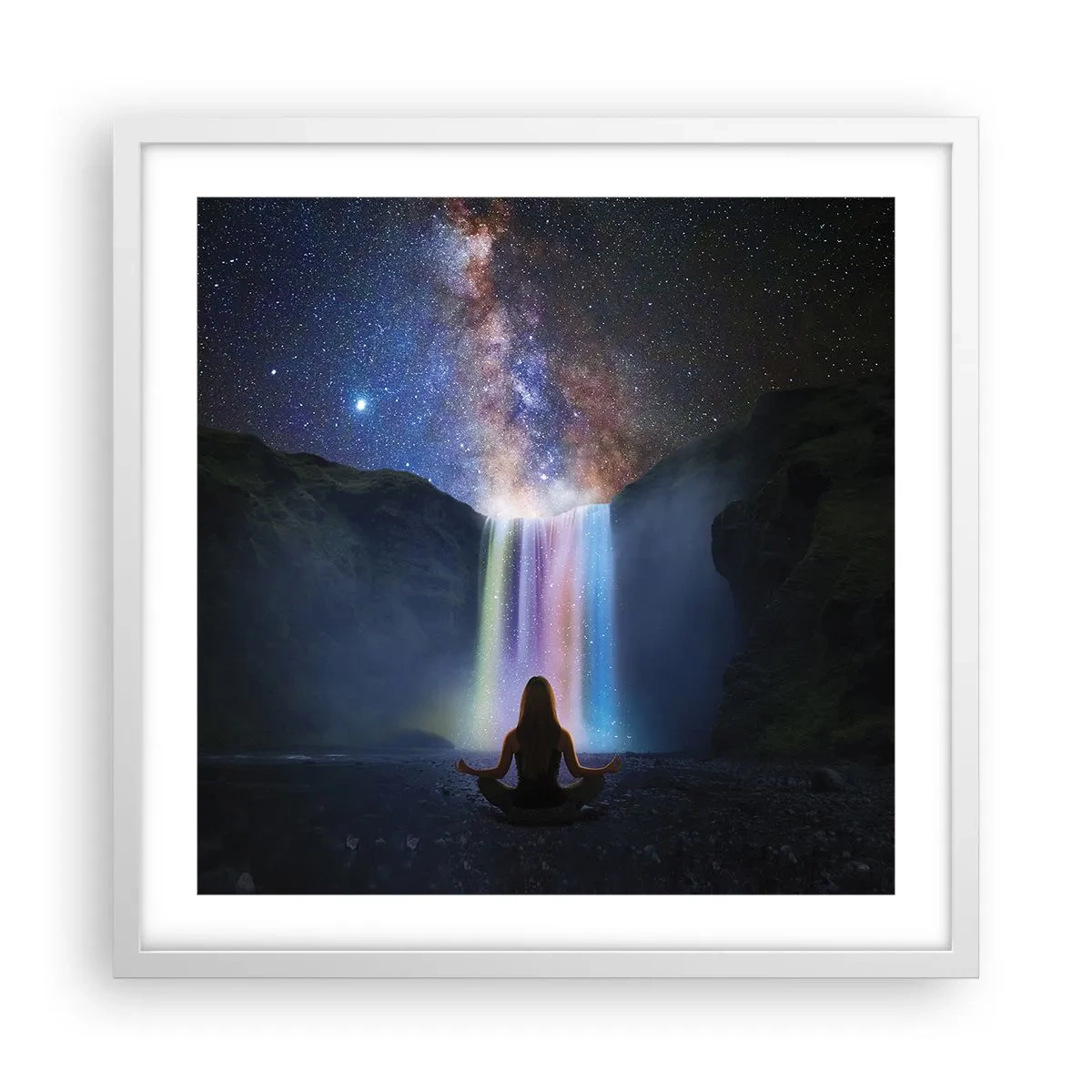 Poster in einem weißen Rahmen - Absolute Harmonie - 50x50 cm